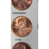 Image 5 : Collection Of (50) Lincoln Memorial Cents With US States Engraved In Educational Display - FV:$ 0.50
