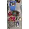 Image 1 : Huge Fabulous Vintage Christmas Light/Decor Collection Including Cookie Cutters & Stained Glass 