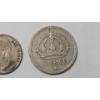 Image 6 : 1909 Belgium Leopold II 50 Centimes 83.5% Silver Coin & 1949 Swedish 50 öre 60% Silver Coin 