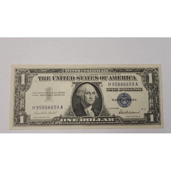 Crisp United States Series 1957 $1 Silver Certificate With Priest And Anderson Signatures
