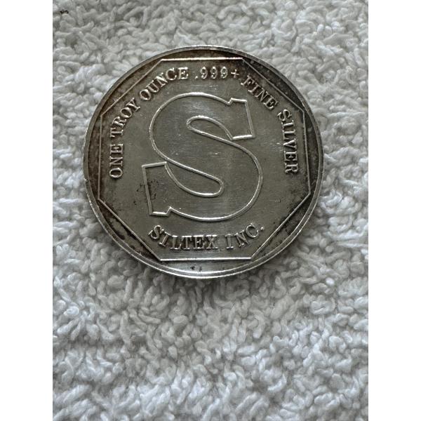 Vintage Siltex Mint One Troy Ounce .999 Fine Silver Round Coin - Mint Condition