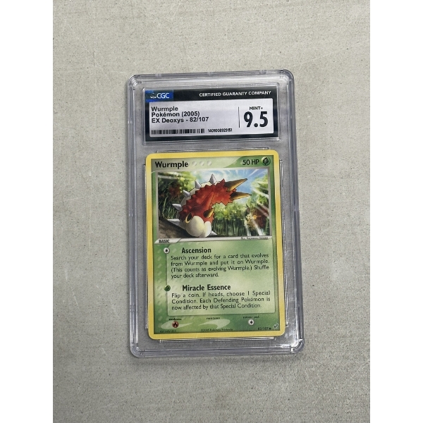 CGC 9.5 - 2005 Pokemon Wurmple Trading Card - EX Deoxys Set 82/107