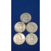 Image 1 : 1950's & 1960's Franklin Silver Half Dollars - Face Value: $2.50
