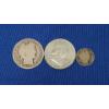 Image 1 : 1963 Franklin Silver Half Dollar , 1902 Barber Silver Half Dollar & 1901 Barber Silver Dime