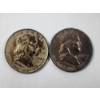 Image 1 : Two 90% Silver Franklin Half Dollars - Face Value $1.00 