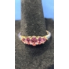 14K Gold 5 Pink Tourmaline Stone Ring - Size 10 - Weight: 2.6g