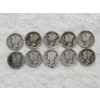 Image 1 : Assorted Years & Mint Marks Mercury Head 90% Silver Dimes  - AFV $1