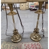 Image 3 : Vintage Beautiful 35'' Glass & Brass Eagle Lamps & Vintage License Plate Collection -No Shipping