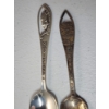 Image 2 : x2 Sterling Silver Souvenir Spoons: Detroit Michigan & Movieland Wax Museum TW: 19.9g