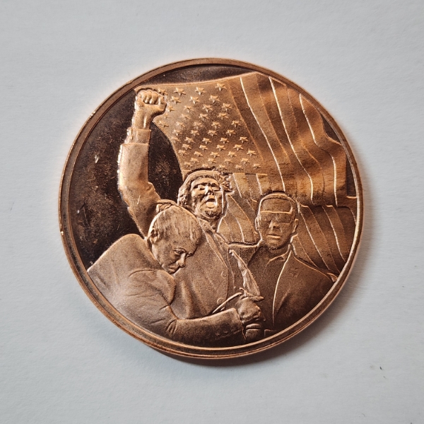 Donald Trump Assassination Attempt 1 AVDP Ounce .999 Fine Copper Round