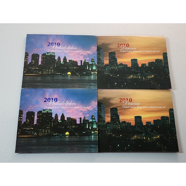 x2 United States Mint 2010 P&D Uncirculated Coin Sets
