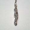 Image 5 : Incredible 14K White Gold Multi-Stone Diamond Vertical Pendant Necklace - 18" - TW: 3.0g