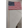 Image 4 : 1 Dozen NEW! 50 Star US Flags 17" x 11.5" on Solid Wood Dowel 30" Poles  11th of 12 Lots