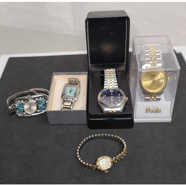 (5) Assorted Vintage Quartz Wrist Watches 
