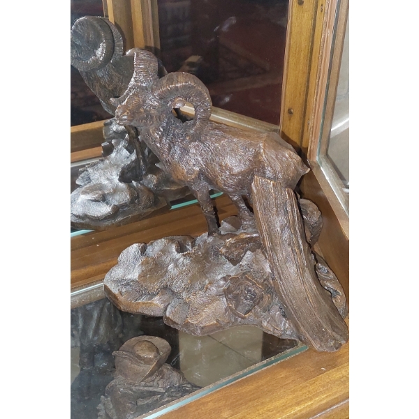 Old West Figural Collection - Cast "Mountain RAM" Statue - App 8" Tall In Ex Condition - 9" Length
