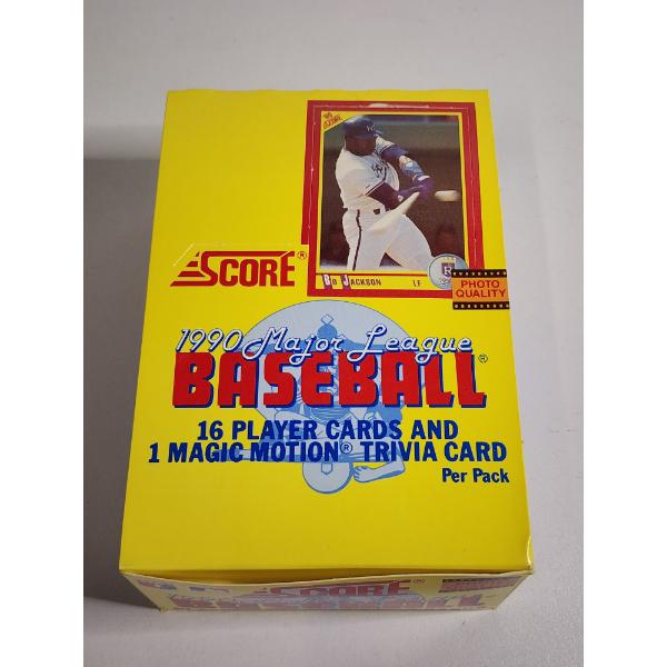 Score 1990 Major League Baseball Sealed Wax Box - 36 Sealed Wax Packs