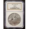 Image 1 : 2001 American 1 Oz Silver Eagle Graded MS69 by NGC 
