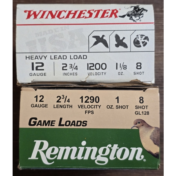 Winchester & Remington 12 Gauge 2.75" Birdshot (8) - Qty 50