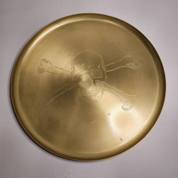 Threshold 16.2" Halloween Skull And Crossbones Aluminum Serving Platter