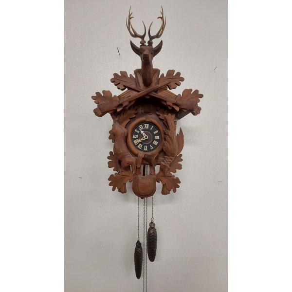 Vintage Made In Germany Hunting Themed (Deer/Stag) Cuckoo Clock - See Details