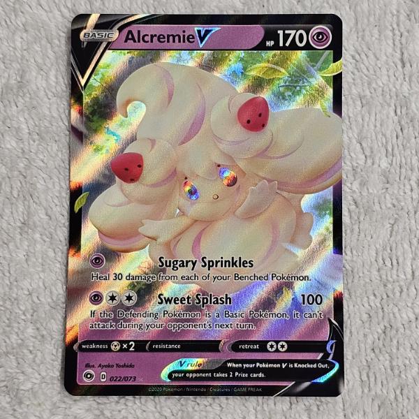 Pokémon TCG: Alcremie V Holo Rare 022/073