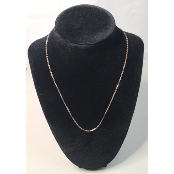 Gold Filled 18" Necklace With Sterling Silver Clasp - Weight: 1.7g