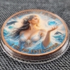 Image 2 : One Troy Ounce .999 Fine Copper Round ~ Colorized Ft. Goddess of Water ~ Two Different Sides