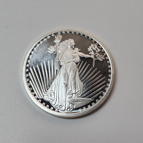 SilverTowne Mint St. Gaudens Lady Liberty 1 oz .999 Fine Silver Round 