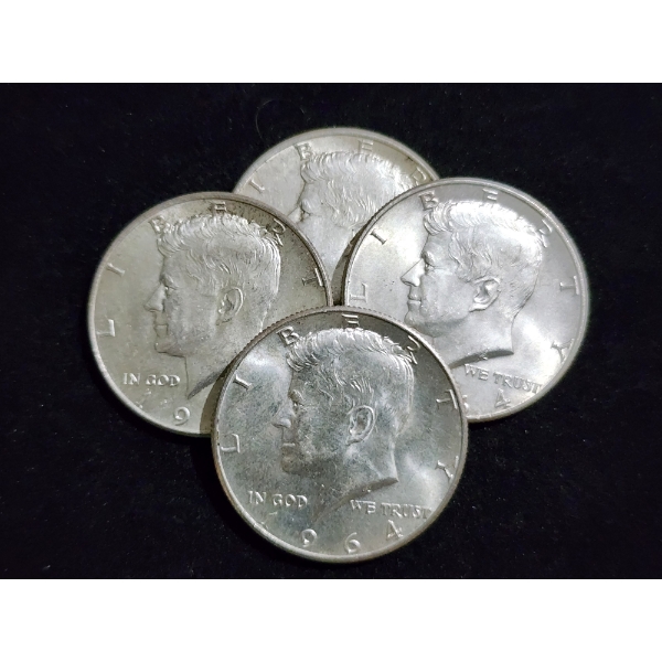 $2.00 Face Value in 90% Silver 1964 Kennedy Half Dollars