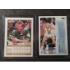 Image 2 : Skybox 1990 14 Larry Bird Trading Card and Upper Deck 92/93 AW2 John Stockton Holograph Trading Card