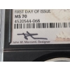 Image 4 : NGC 2017 P Australia .9999 Silver Wedge-Tailed Eagle FDOI MS 70 Signed by Mercanti w/ Display Box