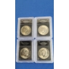 Image 1 : 1971, 1972, 1973 & 1974 Authenticated Brilliant Uncirculated Eisenhower Dollars - Face Value: $4.00