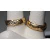 Image 1 : (2) Men's 14K Gold Rings (One With Diamonds) Sizes 10 & 10.5 - Total Weight: 10.1g