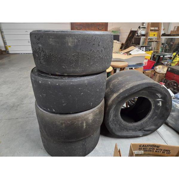 Five Race Used, authentic Nascar Take Off Tires For Decor