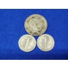 Image 4 : 3 U.S. Silver Coins: 1929 Standing Liberty Quarter, 1943 and 1944 Mercury Dime