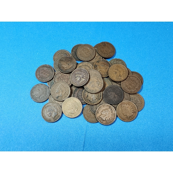 Lot of 46 Assorted Years Indian Head Cents