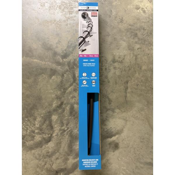 New in Box - Interdesign Curved Shower Rod - Bronze - 41"-72"
