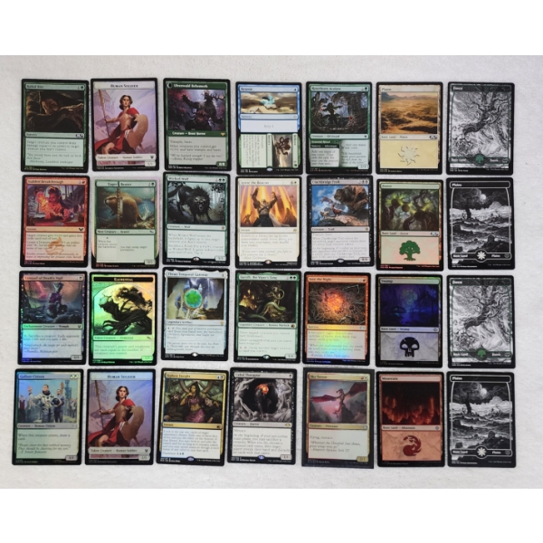 Nice Collection of 28 Assorted Rare & Holo Magic The Gathering MTG Trading Cards Including Nice Land