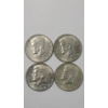 Image 1 : (4) Assorted Years/Mint Marks United States 40% Silver Kennedy Half Dollars - Face Value: $2.00