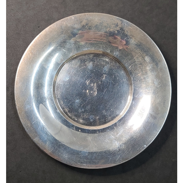Sterling Silver 6.5" Monogrammed Gorham Bread Plate - Weight: 175.1g