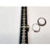 Image 8 : Five Assorted Sterling Silver Rings: Various Styles and Gemstones - TW: 12.4g