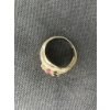 Image 3 : Stunning 14k Gold Ring with Three Stones, Total Weight 4.8g