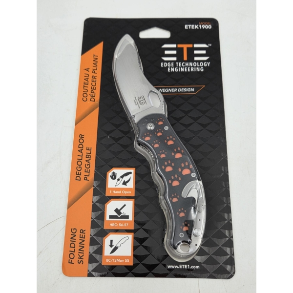 Brand New Edge Technologies 3.5'' Blade Folding Skinner Knife - Great Knife
