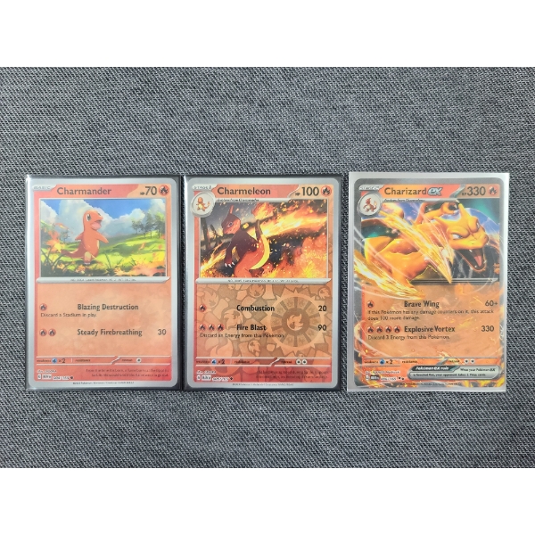 Three Pokemon 151 Near Mint Trading Cards - Reverse Holo's & Holo!