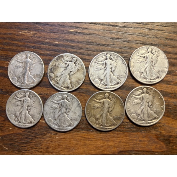 90% Silver - Walking Liberty Half Dollars - FV $4.00