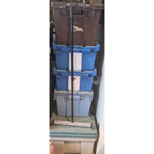 5 Totes and a Magnetic Sweeper