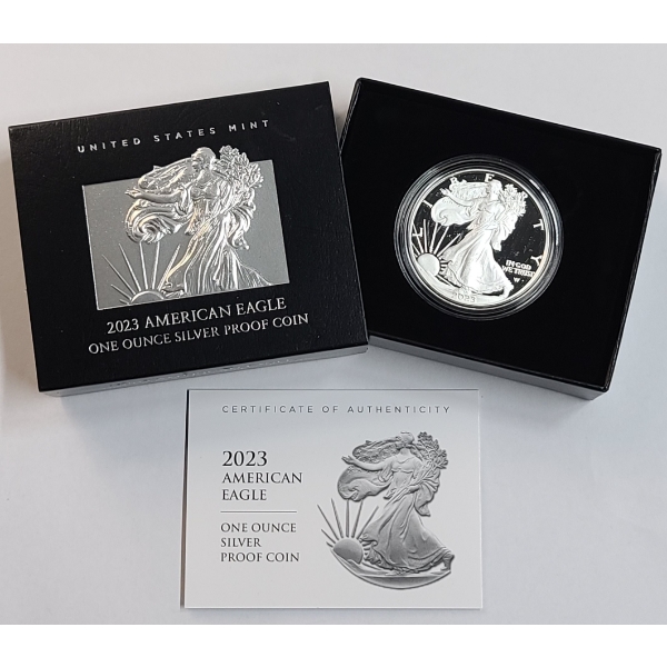 2023-W United States Mint One Troy Ounce .999 Fine Silver Proof American Eagle 