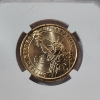 Image 4 : NGC MS66 Mint Error Missing Edge Lettering 2009 Harrison Presidential Dollar 