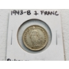 Image 2 : 1943-B Switzerland 1 Franc Silver Coin ASW: 0.1342oz