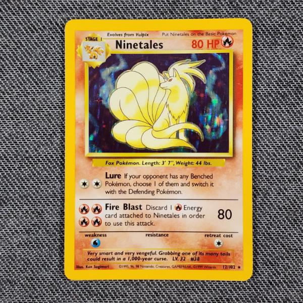 Ninetales 12/102 Holo Rare Vintage Base Set Pokemon Trading Card in Near Mint Condition!